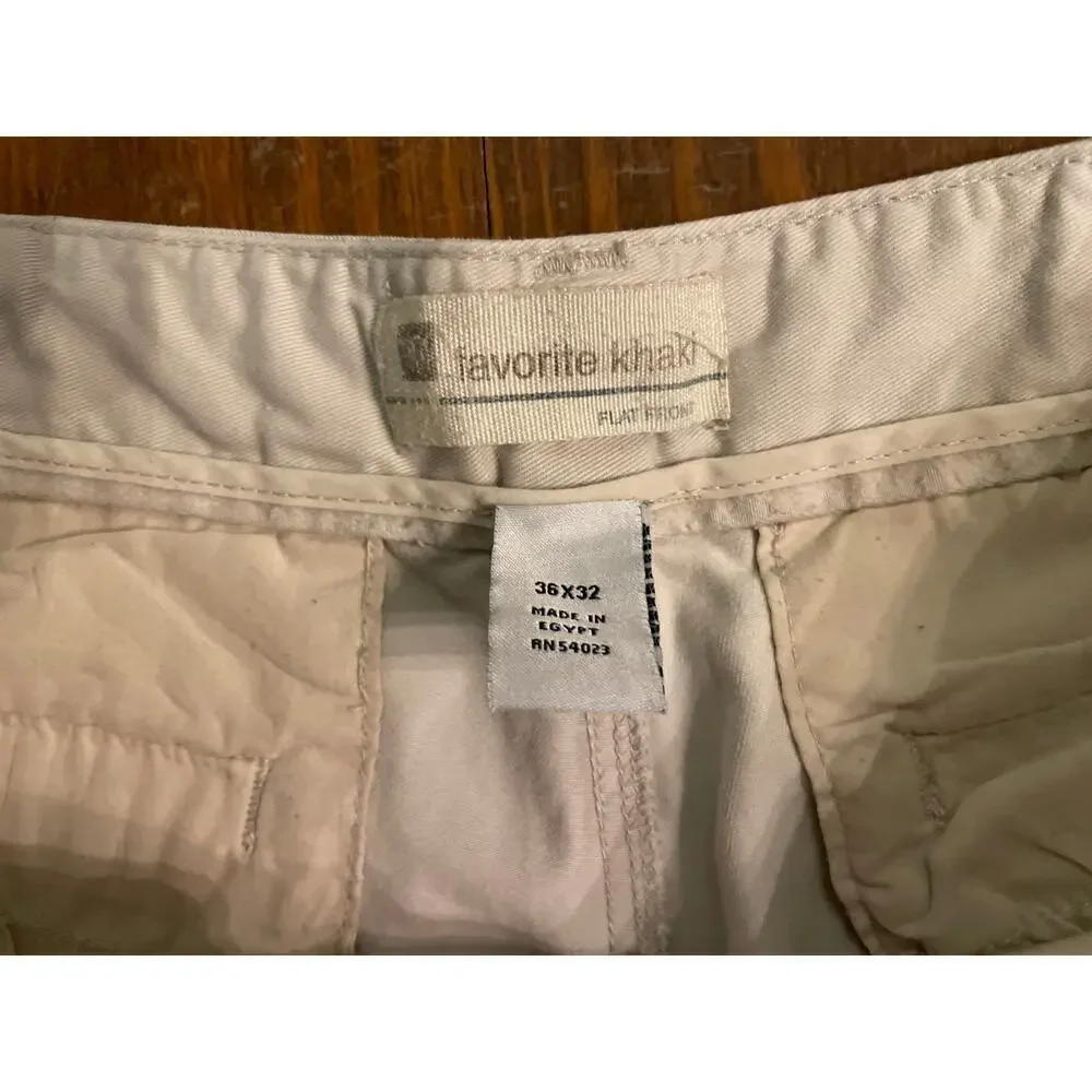 GAP Men's Flat Front Favorite Khaki, 36x32